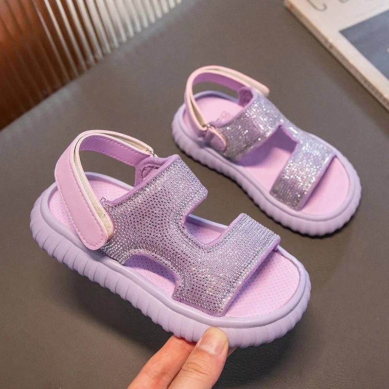Men's slippers with a decorative pom - pom or tassel Kids pearl sandal
