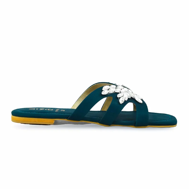 Men's slippers with a breathable fabric upper Blue Fancy Slipper FN7900