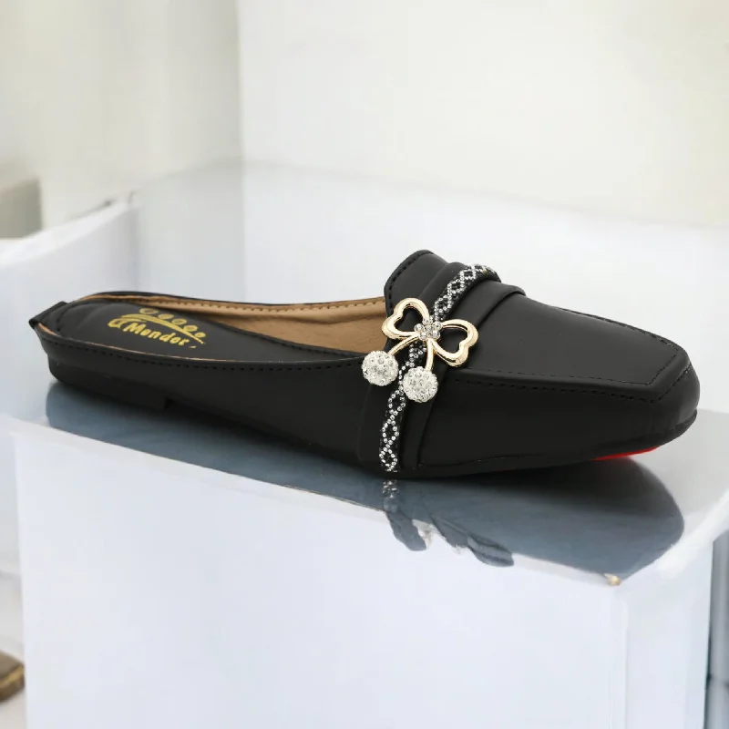 Men's slippers with a rubber sole for outdoor use M0515 oprn back