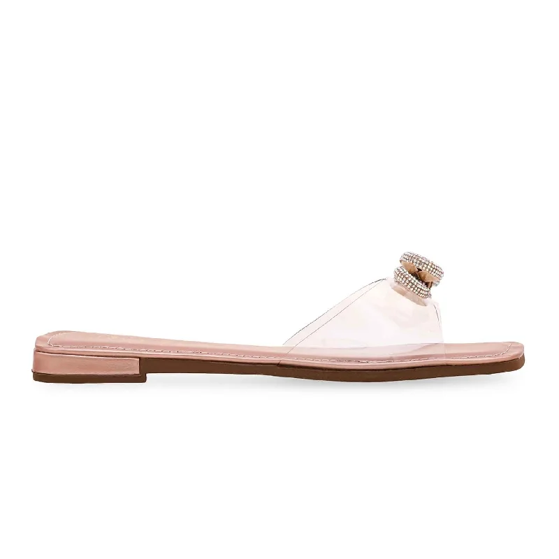 Men's slippers with a logo patch on the side Peach Formal Slipper FR8208