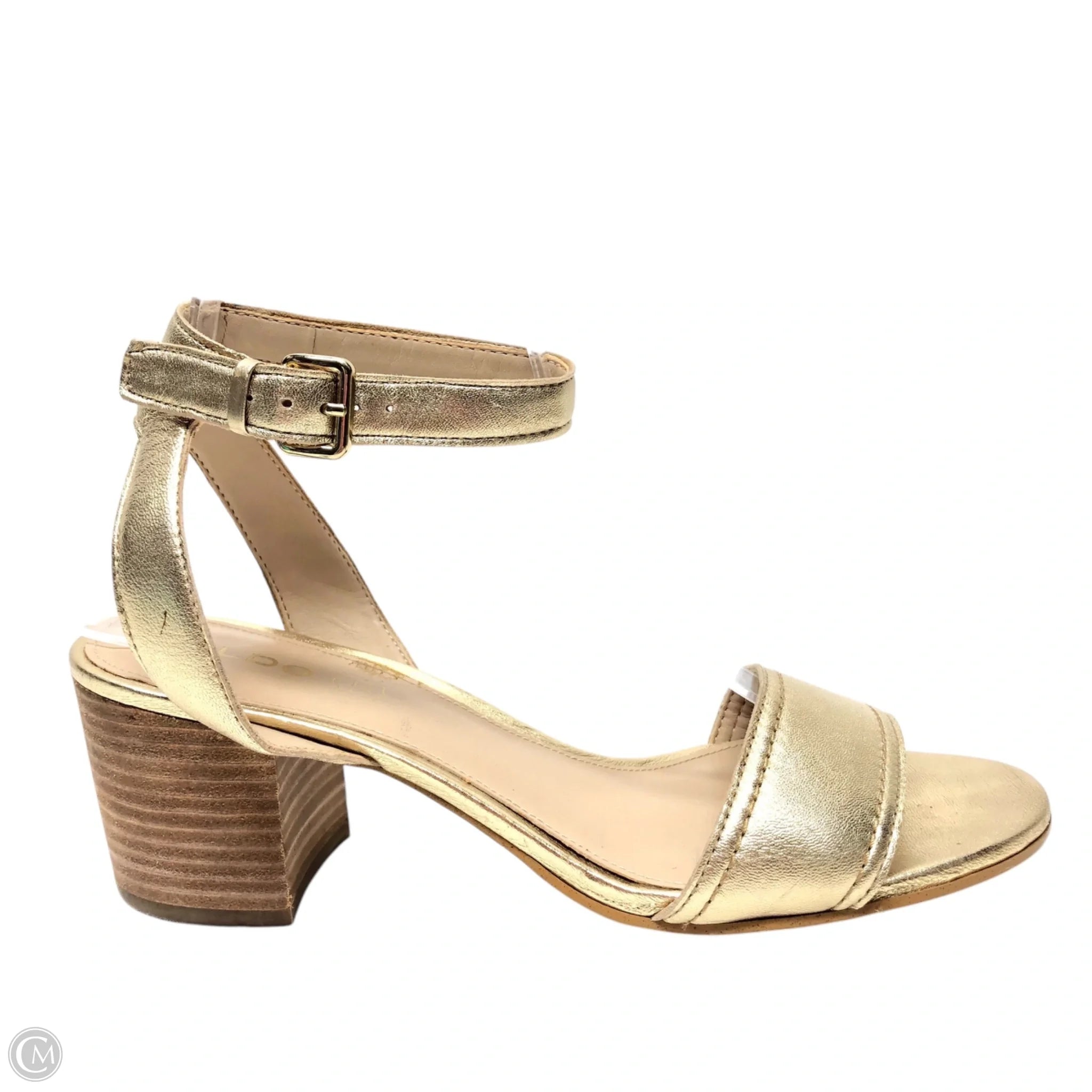 Men's leather sandals with an adjustable strap Men's leather sandals with an adjustable strap Sandals Heels Block By Aldo In Gold, Size: 9 Men's leather sandals with an adjustable strap Men's leather sandals with an adjustable strap Sandals Heels Block By Aldo In Gold, Size: 9