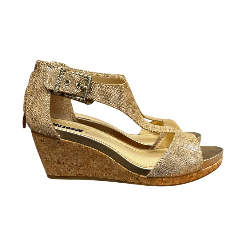 Men's sandals with a cushioned footbed Men's sandals with a cushioned footbed Sandals Heels Wedge By Alex Marie In Gold, Size:9 Men's sandals with a cushioned footbed Men's sandals with a cushioned footbed Sandals Heels Wedge By Alex Marie In Gold, Size:9