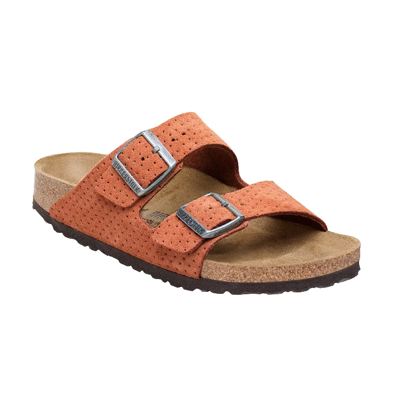 Men's sandals with a wide strap for support Men's sandals with a wide strap for support Arizona Burnt Orange Embossed Suede Leather Men's sandals with a wide strap for support Men's sandals with a wide strap for support Arizona Burnt Orange Embossed Suede Leather