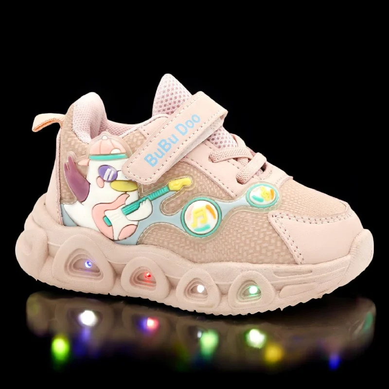 Men's slippers with a rubber sole for outdoor use Kids pata lightup