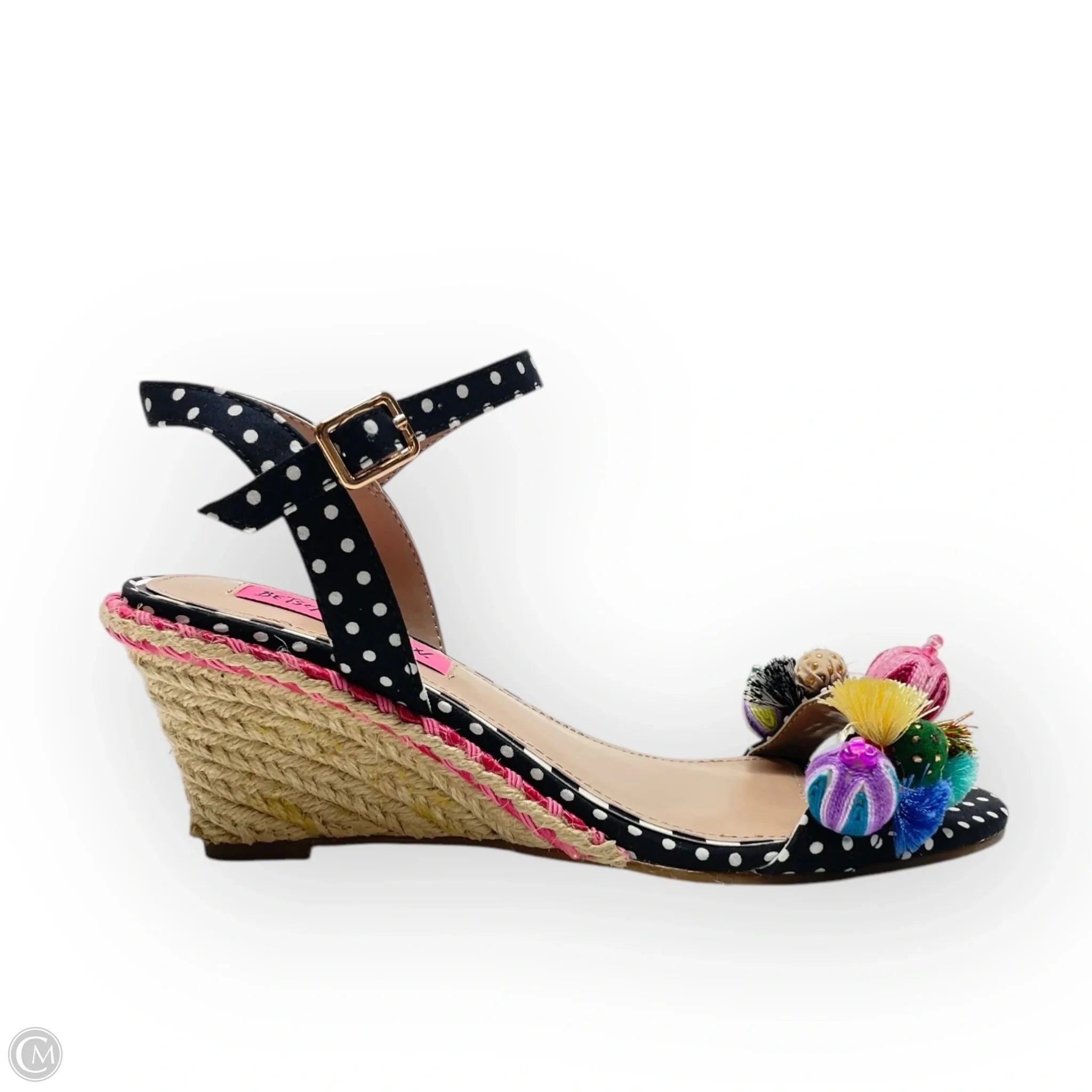Men's sandals with a buckle closure Men's sandals with a buckle closure Sandals Heels Wedge By Betsey Johnson In Black & White, Size: 7.5 Men's sandals with a buckle closure Men's sandals with a buckle closure Sandals Heels Wedge By Betsey Johnson In Black & White, Size: 7.5
