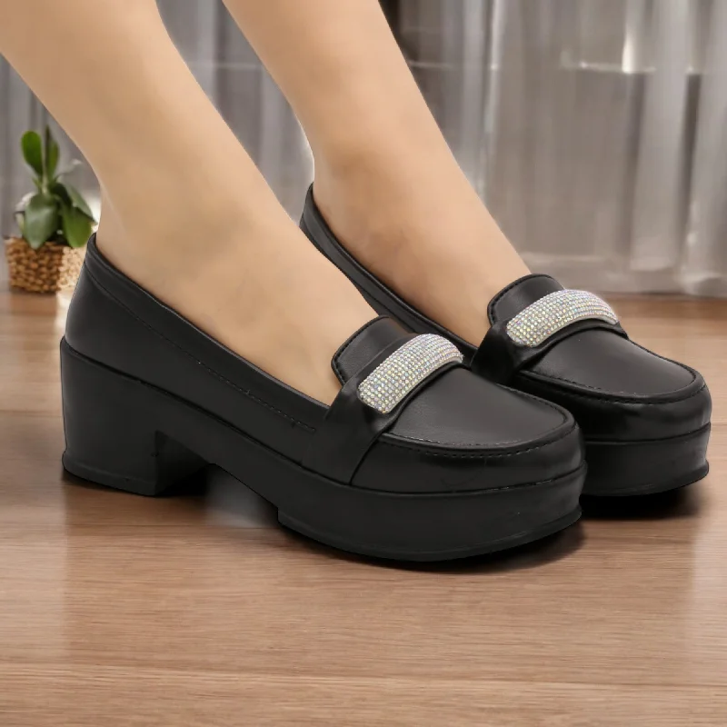 Men's slippers with a leather sole for a classic look M0437 block heel
