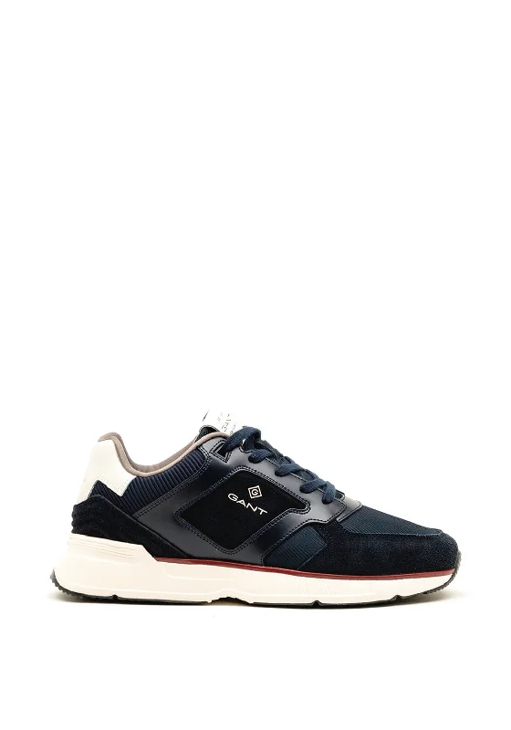 Men's casual shoes with a padded heel for comfort GANT Beeker Lace Up Leather Trainers, Navy Multi Men's casual shoes with a padded heel for comfort GANT Beeker Lace Up Leather Trainers, Navy Multi
