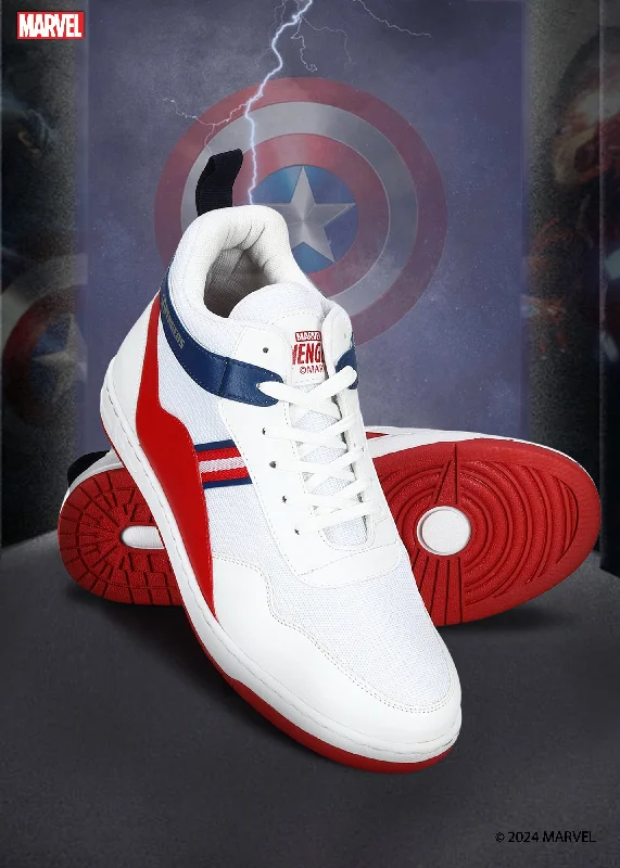 Men's casual shoes with a sporty look and feel Marvel Men's White Casual Sneakers | Cushioned & Lace up Outdoor Style Men's casual shoes with a sporty look and feel Marvel Men's White Casual Sneakers | Cushioned & Lace up Outdoor Style