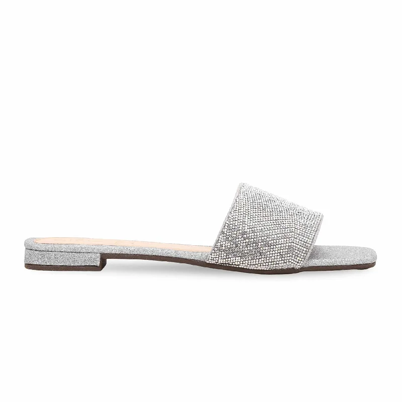 Men's slippers with a removable insole for cleaning Silver Fancy Slipper FN7785