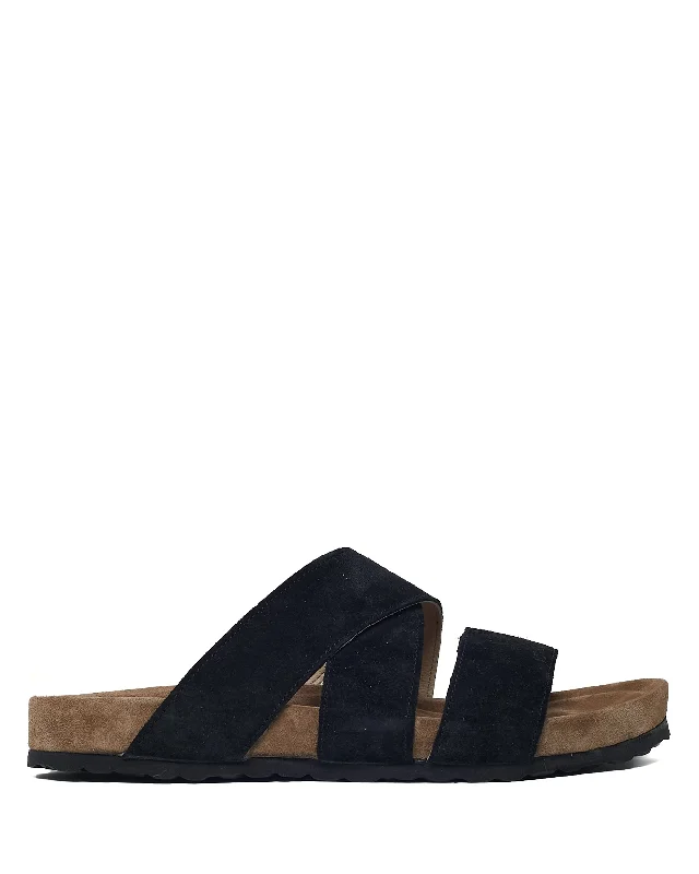 Men's sandals with a rubber sole for traction Men's sandals with a rubber sole for traction James Suede Black Men's sandals with a rubber sole for traction Men's sandals with a rubber sole for traction James Suede Black