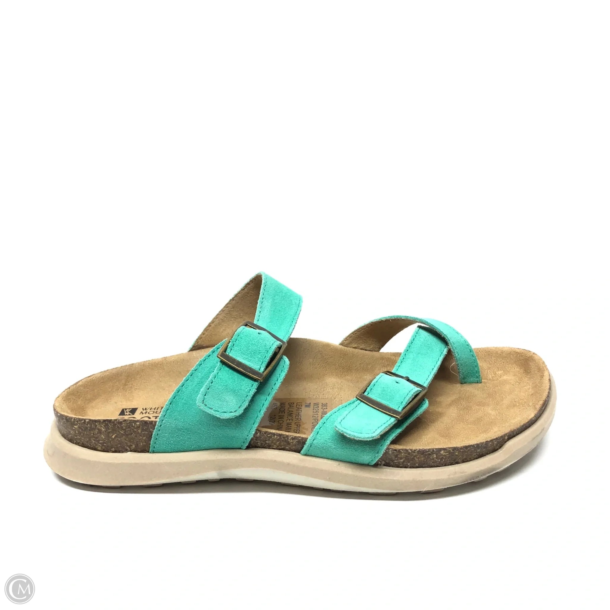 Men's leather sandals with an adjustable strap Men's leather sandals with an adjustable strap Sandals Flats By White Mountain In Green, Size: 7 Men's leather sandals with an adjustable strap Men's leather sandals with an adjustable strap Sandals Flats By White Mountain In Green, Size: 7
