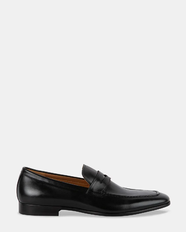Men's loafers with a leather lining for comfort Men's loafers with a leather lining for comfort ANDERSS BLACK LEATHER Men's loafers with a leather lining for comfort Men's loafers with a leather lining for comfort ANDERSS BLACK LEATHER