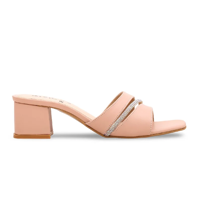 Men's slippers with a leather sole for a classic look Pink Formal Slipper FR8139