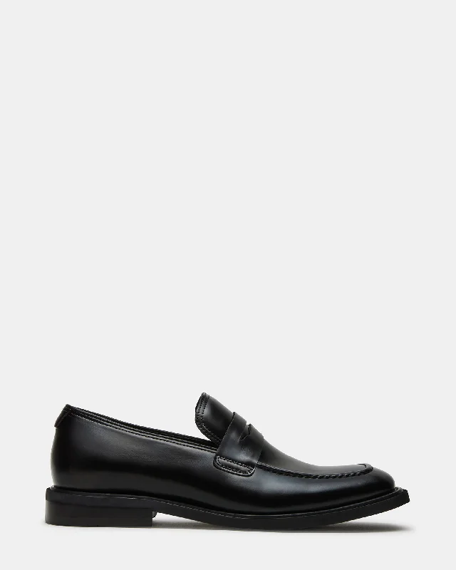 Men's leather loafers with a penny slot Men's leather loafers with a penny slot PERICON BLACK LEATHER Men's leather loafers with a penny slot Men's leather loafers with a penny slot PERICON BLACK LEATHER