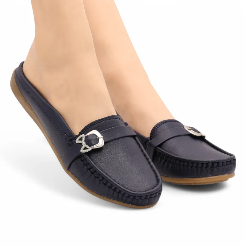 Men's slippers with a removable insole for cleaning M0414 open back
