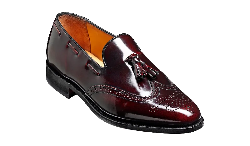 Men's loafers with a perforated leather upper for ventilation Men's loafers with a perforated leather upper for ventilation Clive - Burgundy Hi-Shine Men's loafers with a perforated leather upper for ventilation Men's loafers with a perforated leather upper for ventilation Clive - Burgundy Hi-Shine