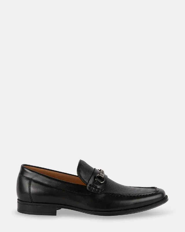 Men's loafers with a cushioned footbed Men's loafers with a cushioned footbed GEDDION BLACK LEATHER Men's loafers with a cushioned footbed Men's loafers with a cushioned footbed GEDDION BLACK LEATHER