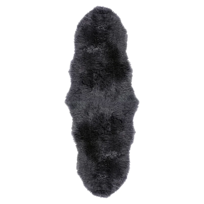 Men's slippers with a padded collar for comfort Double Sheepskin Rug Colour Teak