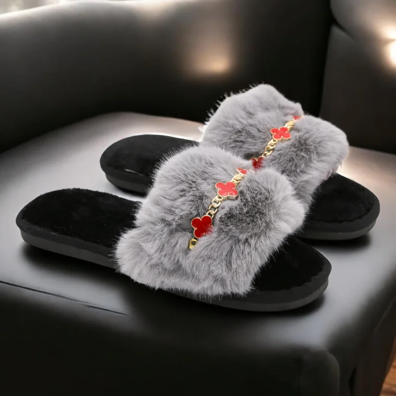 Men's slippers with a memory foam insole Jesmin fur slipper
