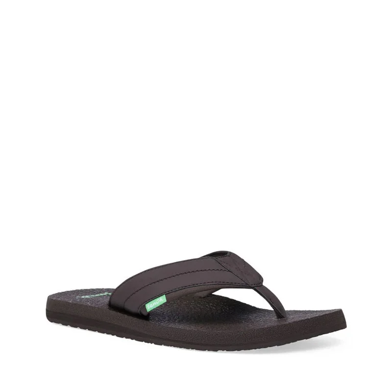 Men's sandals with a perforated leather upper for ventilation Men's sandals with a perforated leather upper for ventilation Sanuk Men's Beer Cozy 2 Dark Brown Men's sandals with a perforated leather upper for ventilation Men's sandals with a perforated leather upper for ventilation Sanuk Men's Beer Cozy 2 Dark Brown