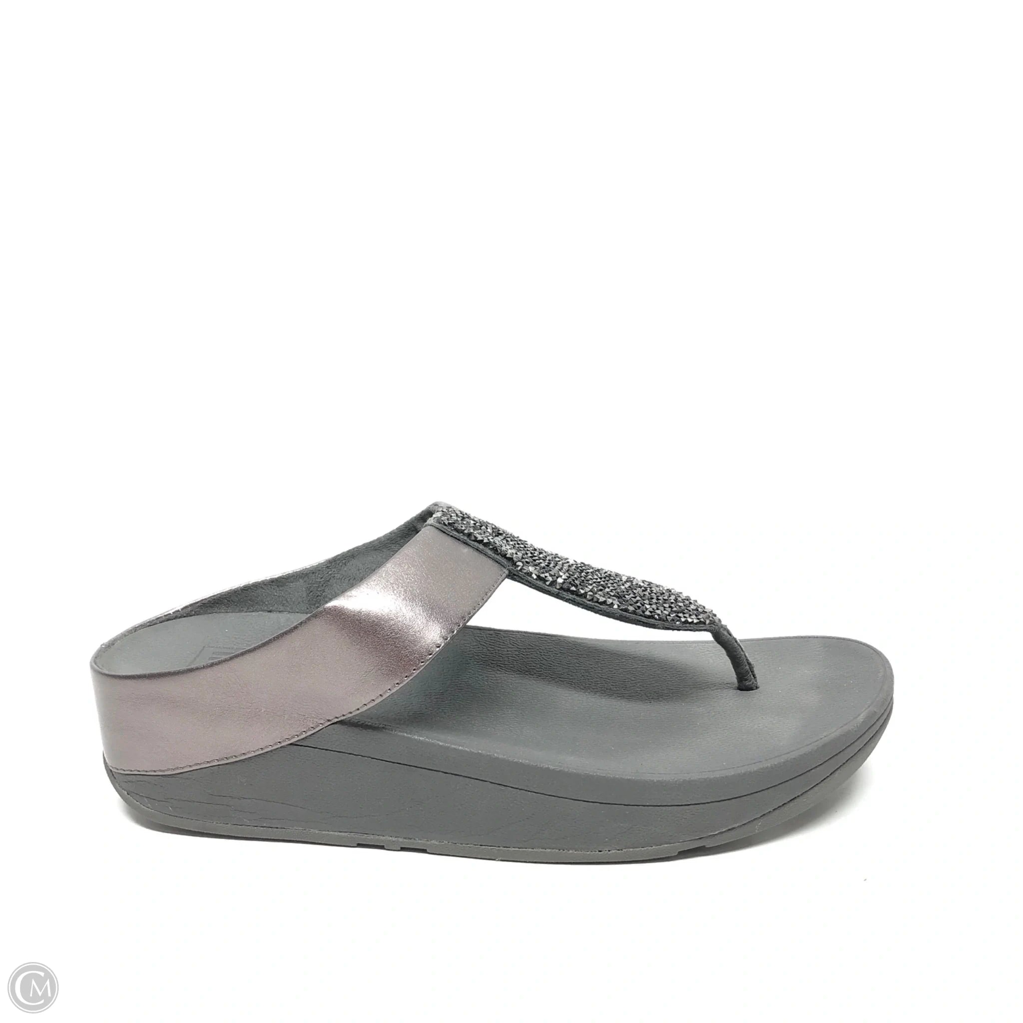 Men's sandals with a perforated leather upper for ventilation Men's sandals with a perforated leather upper for ventilation Sandals Heels Wedge By Fitflop In Grey, Size: 7 Men's sandals with a perforated leather upper for ventilation Men's sandals with a perforated leather upper for ventilation Sandals Heels Wedge By Fitflop In Grey, Size: 7