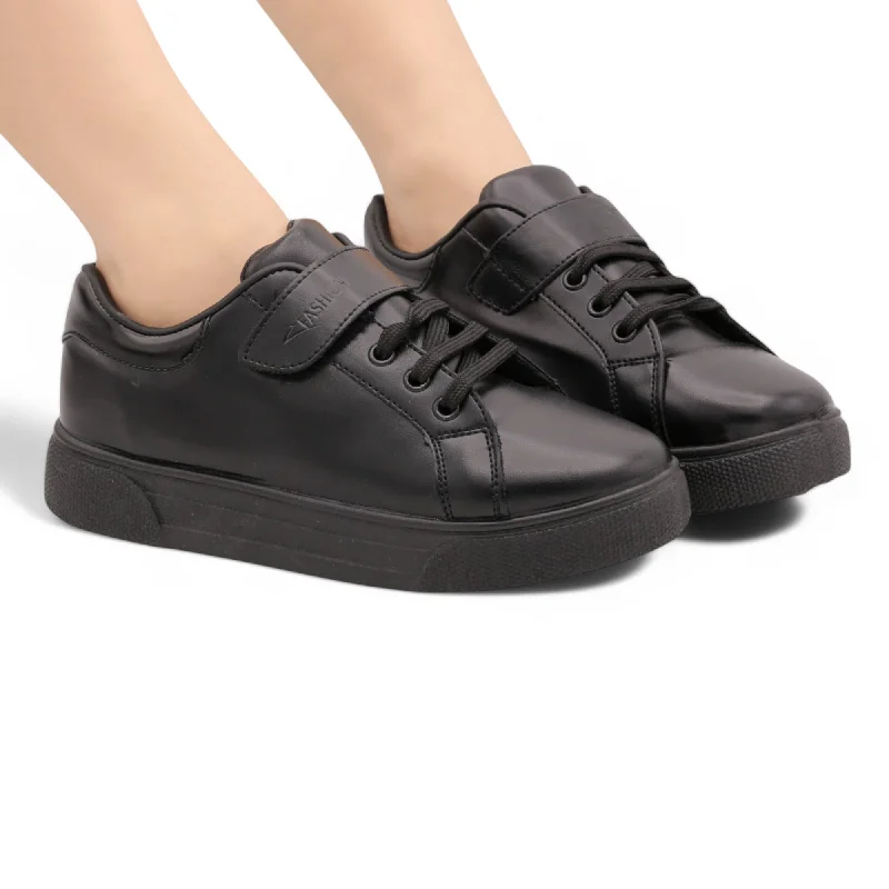 Men's slippers with a leather sole for a classic look M0425 black sneaker