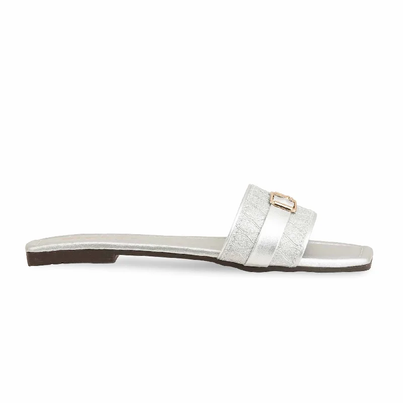 Men's slippers with a shock - absorbing midsole Silver Casual Slipper CL2020