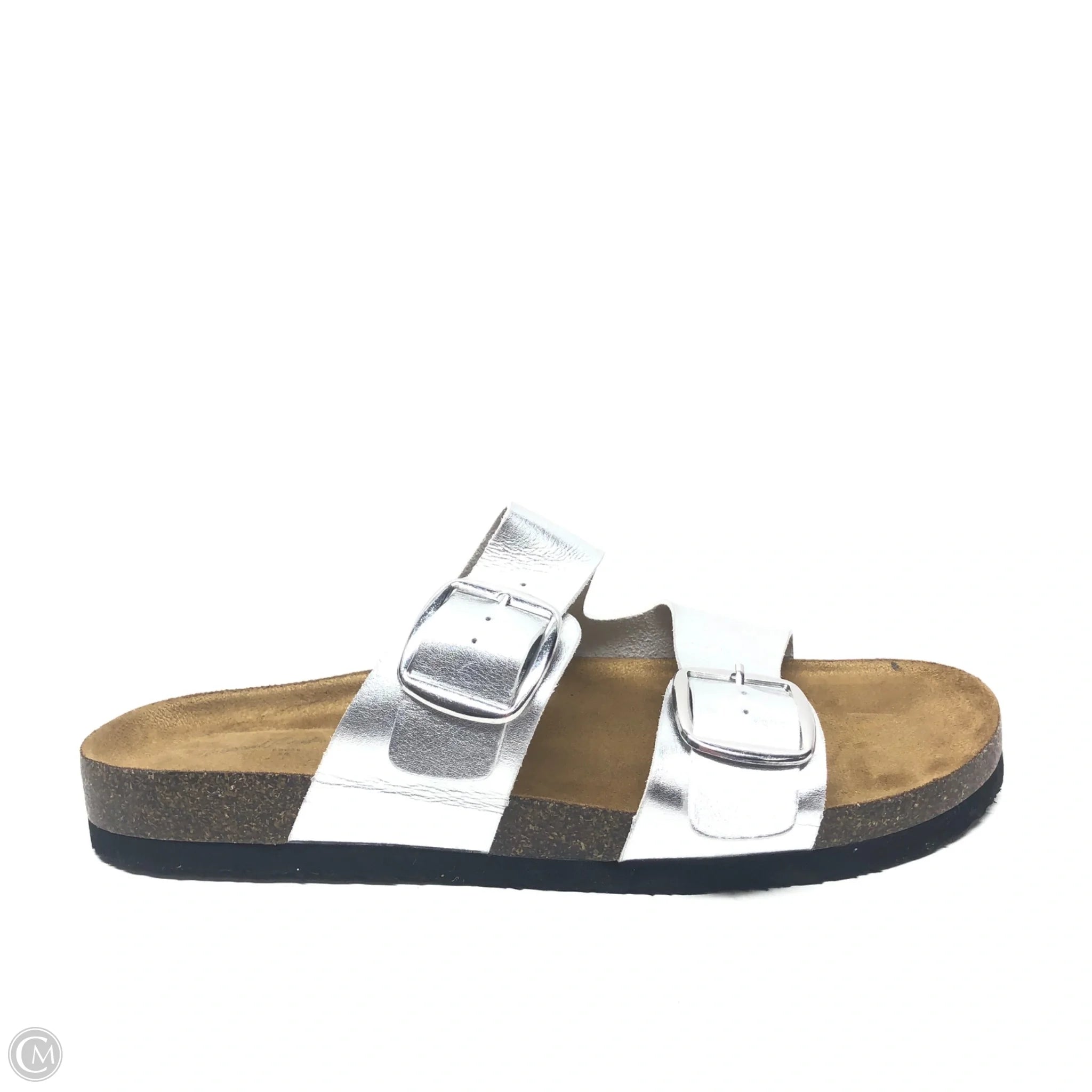 Men's sandals with a cushioned footbed Men's sandals with a cushioned footbed Sandals Flats By Universal Thread In Silver, Size: 11 Men's sandals with a cushioned footbed Men's sandals with a cushioned footbed Sandals Flats By Universal Thread In Silver, Size: 11