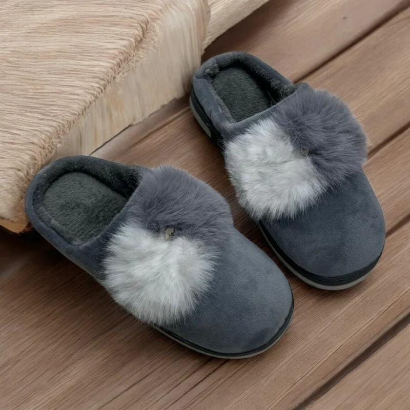 Men's slippers with a memory foam insole Fur half shoes