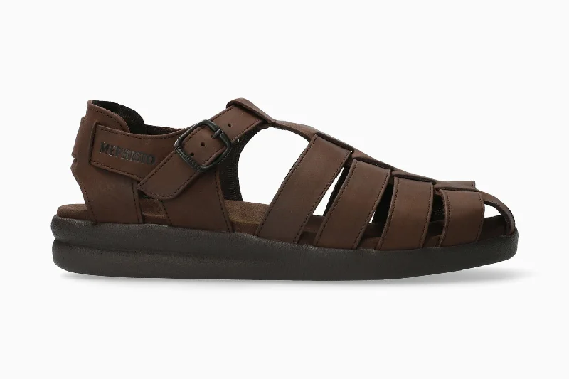 Men's sandals with a contrast stitching detail Men's sandals with a contrast stitching detail Sam - Dark Brown Men's sandals with a contrast stitching detail Men's sandals with a contrast stitching detail Sam - Dark Brown