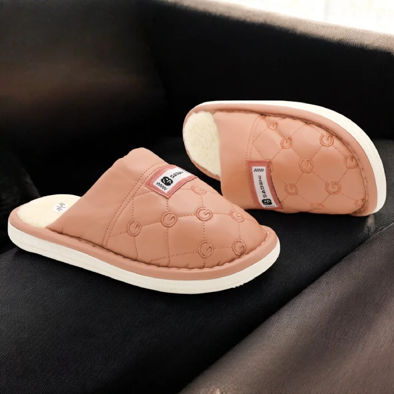 Men's slippers with a shock - absorbing midsole M0423 leather shoes