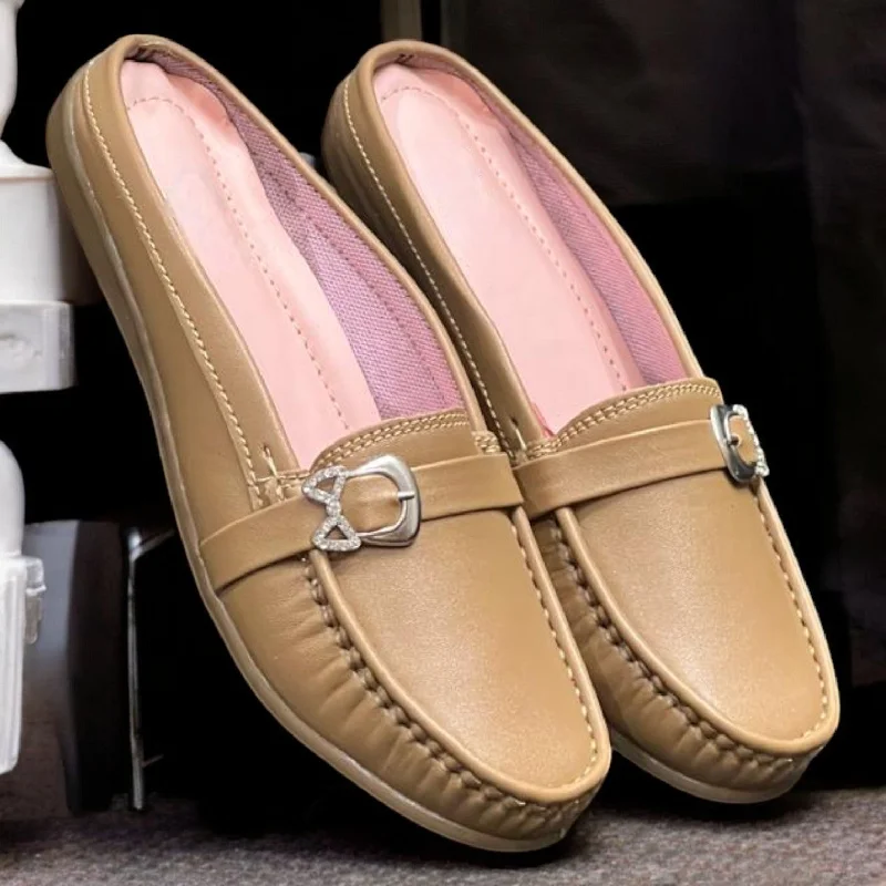 Men's slippers with a non - slip outsole for safety M0414 open back