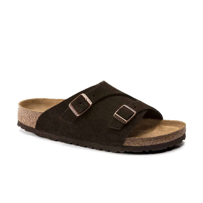 Men's sandals with a padded heel Men's sandals with a padded heel Zurich Mocca Suede Leather Men's sandals with a padded heel Men's sandals with a padded heel Zurich Mocca Suede Leather