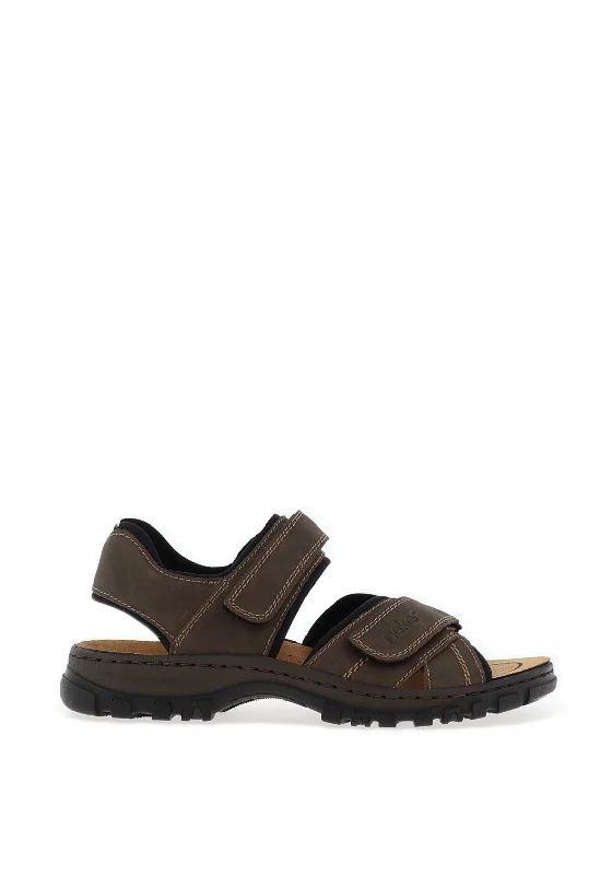 Men's casual shoes with a sporty look and feel Rieker Men’s Velcro Strap Sandals, Brown Men's casual shoes with a sporty look and feel Rieker Men’s Velcro Strap Sandals, Brown