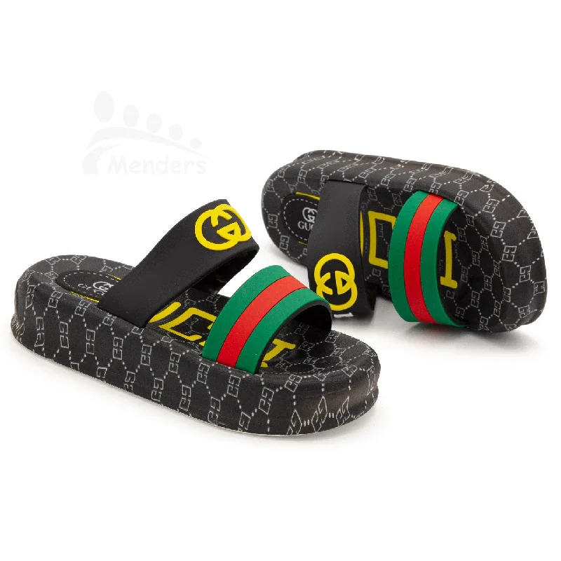 Men's slippers with a removable insole for cleaning 2 strap Gelatina