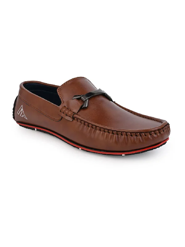 Men's casual shoes with a floral print for a unique style Alberto Torresi Men's Brown Loafers Stylish Synthetic Slip-On Shoes Men's casual shoes with a floral print for a unique style Alberto Torresi Men's Brown Loafers Stylish Synthetic Slip-On Shoes