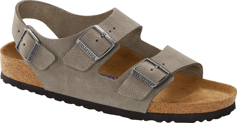 Men's sandals with a contrast stitching detail Men's sandals with a contrast stitching detail Birkenstock Milano Soft Footbed - Nubuck Men's sandals with a contrast stitching detail Men's sandals with a contrast stitching detail Birkenstock Milano Soft Footbed - Nubuck