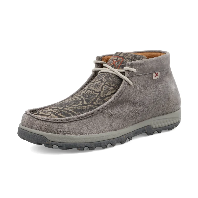 Men's casual shoes with a soft insole for cushioning Twisted X Men's Driving Moc- Grey and Grey Elephant Men's casual shoes with a soft insole for cushioning Twisted X Men's Driving Moc- Grey and Grey Elephant