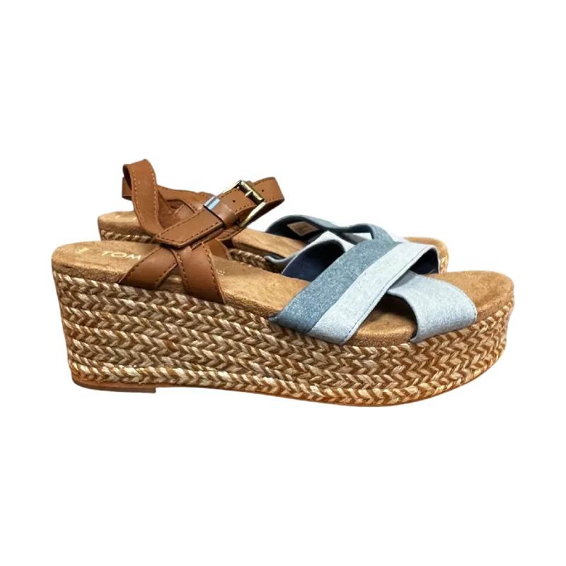 Men's sandals with a shock - absorbing insole Men's sandals with a shock - absorbing insole Sandals Heels Block By Toms In Blue & Brown, Size:8.5 Men's sandals with a shock - absorbing insole Men's sandals with a shock - absorbing insole Sandals Heels Block By Toms In Blue & Brown, Size:8.5