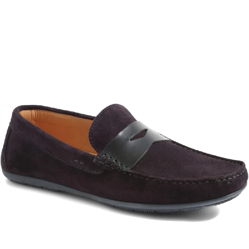 Men's casual shoes with a padded heel for comfort Pierson Suede Leather Loafers - PIERSON / 320 159 Men's casual shoes with a padded heel for comfort Pierson Suede Leather Loafers - PIERSON / 320 159