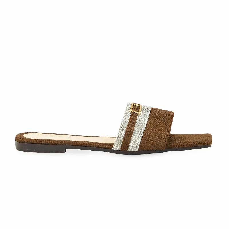 Men's slippers with a memory foam insole Brown Casual Slipper CL1954