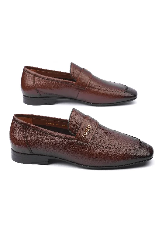 Men's leather loafers with a penny slot Men's leather loafers with a penny slot LOGO 11028 BRM Men's leather loafers with a penny slot Men's leather loafers with a penny slot LOGO 11028 BRM