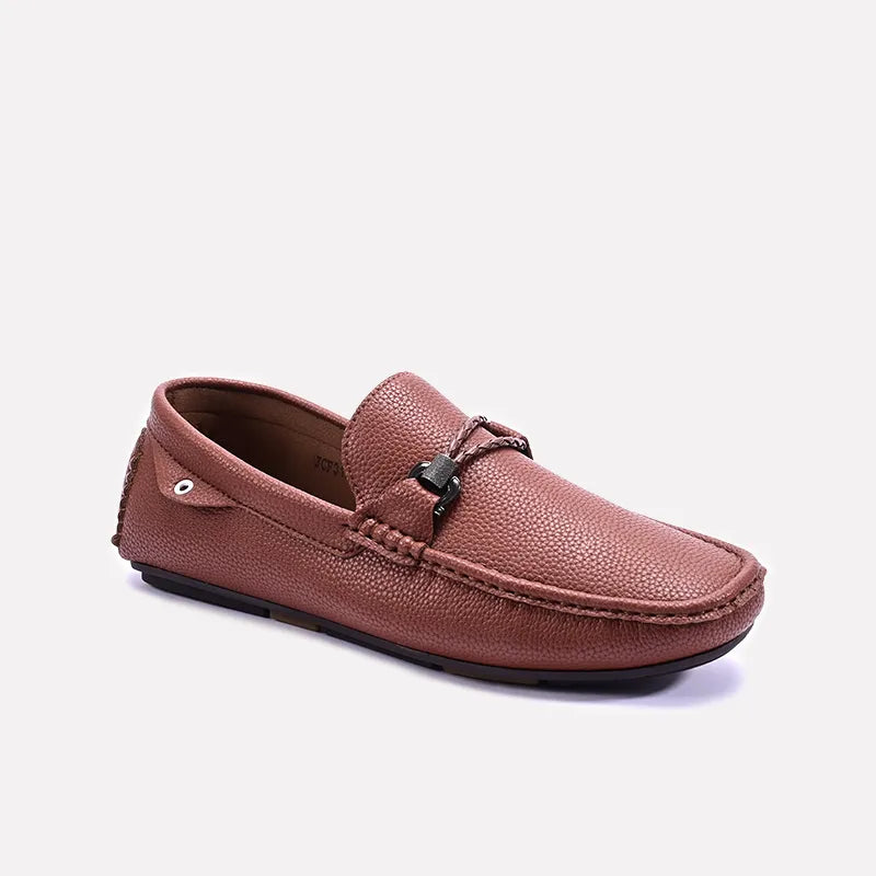 Men's loafers with a moc - toe design Men's loafers with a moc - toe design Brown Modern Loafers For Men 0130954