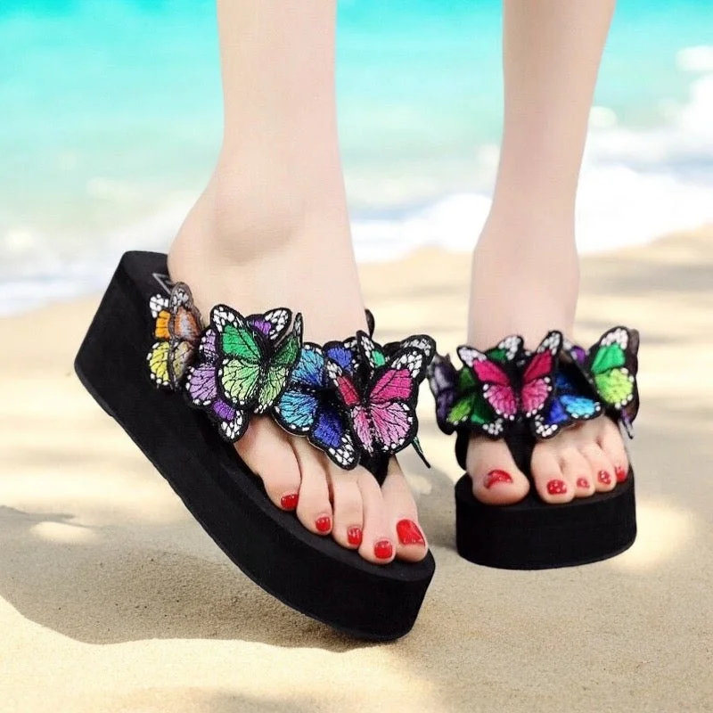 Men's slippers with a leather sole for a classic look Butterfly Flipflop