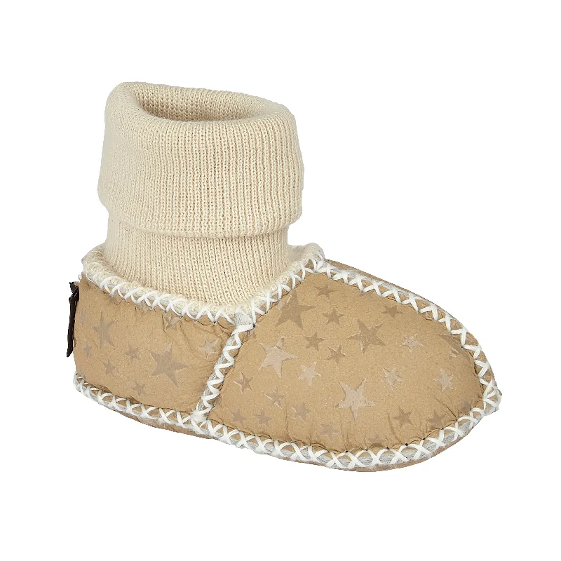 Slipper - boot style men's slippers for cold feet BABY SHEEPSKIN SLIPPER SOCKS - BEIGE STAR Slipper - boot style men's slippers for cold feet BABY SHEEPSKIN SLIPPER SOCKS - BEIGE STAR