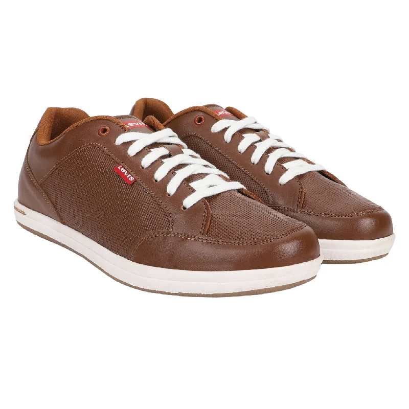 Men's casual sneakers with a mesh upper Men's Brown Shoes