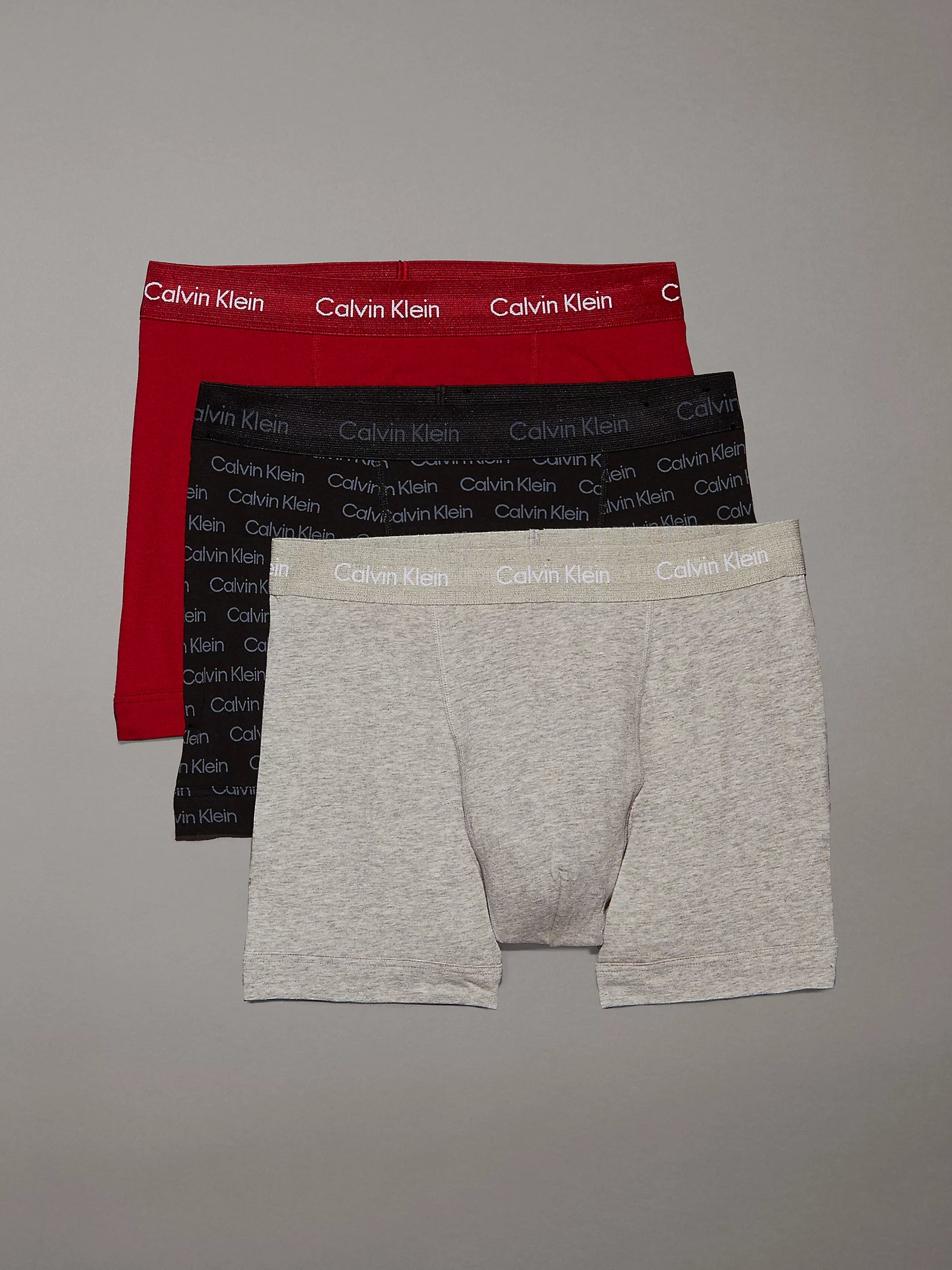 Men's slippers with a removable insole for cleaning Calvin Klein HOLIDAY COTTON STRETCH Mens 3 Pack Trunks Multicoloured