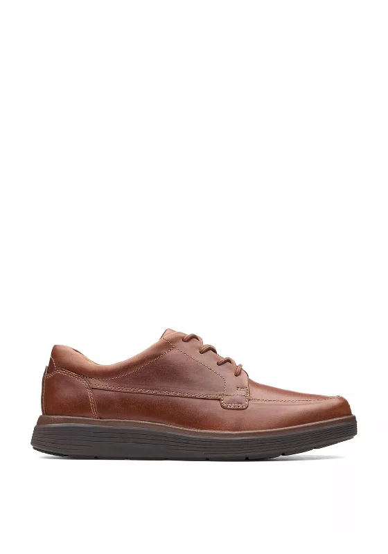Men's casual shoes with a low - profile design Clarks Un Abode Ease Laced Casual Shoes, Dark Tan Men's casual shoes with a low - profile design Clarks Un Abode Ease Laced Casual Shoes, Dark Tan