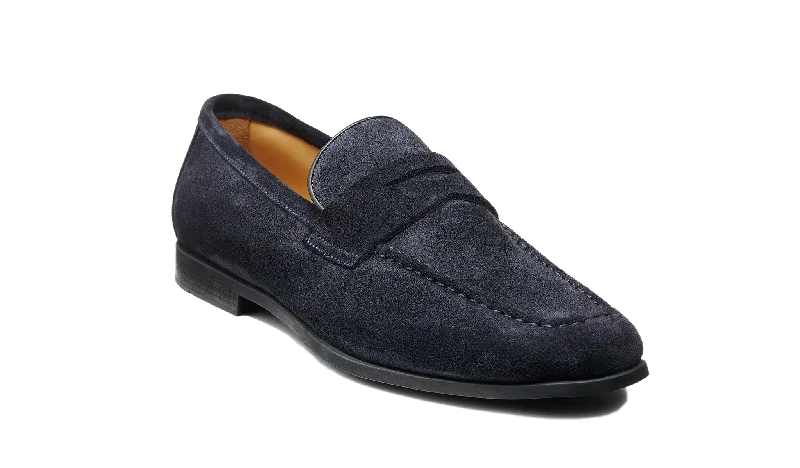 Men's loafers with a moc - toe design Men's loafers with a moc - toe design Capri - Navy Suede Men's loafers with a moc - toe design Men's loafers with a moc - toe design Capri - Navy Suede