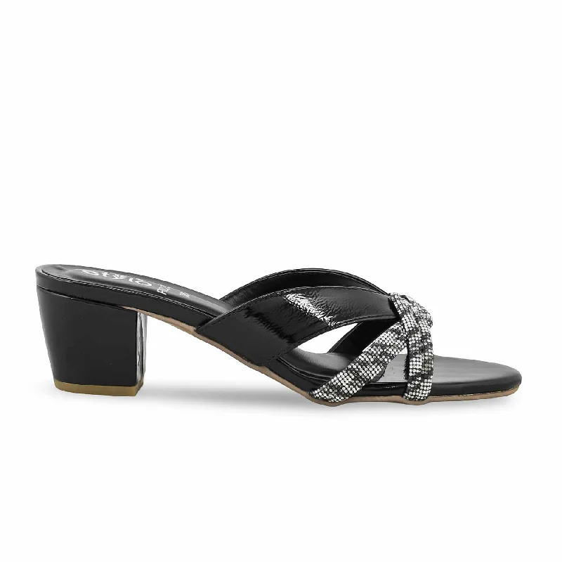 Men's slippers with a pointed toe for a stylish appearance Black Formal Slipper FR8291